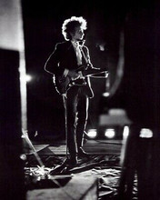 Bob Dylan 8x10 Photo Full Length On Stage In Profile B/W Classic Image