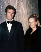 Clint Eastwood 1960's Rawhide era in tuxedo with his wife 8x10 photo