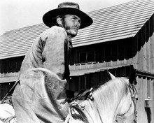 Clint Eastwood on his horse entering town High Plains Drifter 8x10 photo