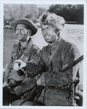 Davy Crockett Buddy Ebsen Fess Parker cross river on ferry 8x10 photo