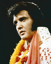 Elvis Presley with Hawaiin lei in classic white jacket 8x10 Photo