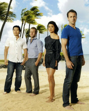 Hawaii Five-O 2010 cast O'Loughlin Caan Dae Kim Grace Park on beach 8x10 photo
