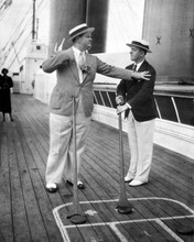 Laurel and Hardy Stan Ollie onboard S.S. Paris 1932 play deck quoits 8x10 photo