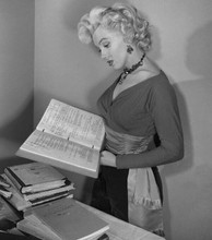 Marilyn Monroe rare on set pose looking at movie script 8x10 photo