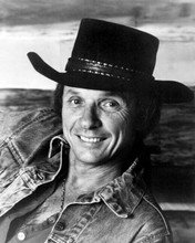 Mel Tillis smiling portrait in denim shirt and stetson 8x10 photo