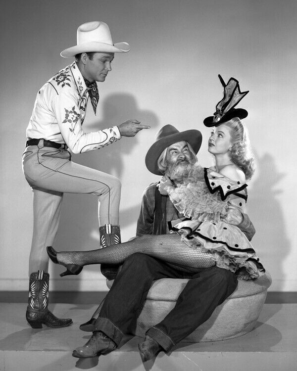 ROY ROGERS  AND GABBY 8" X 10" glossy photo reprint 