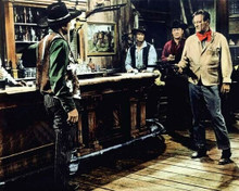 The Man Who Shot Liberty Valance John Wayne pulls gun in bar 8x10 photo
