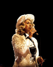 Tammy Wynette country music legend in concert wearing white hat singing 8x10