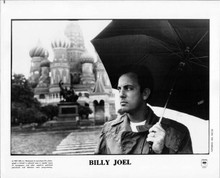 Billy Joel 8x10 photo 1987 holding umbrella promotional portrait