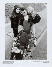 Cry Baby 1990 8x10 photo Johnny Depp Ricki Lake Traci Lords on bike