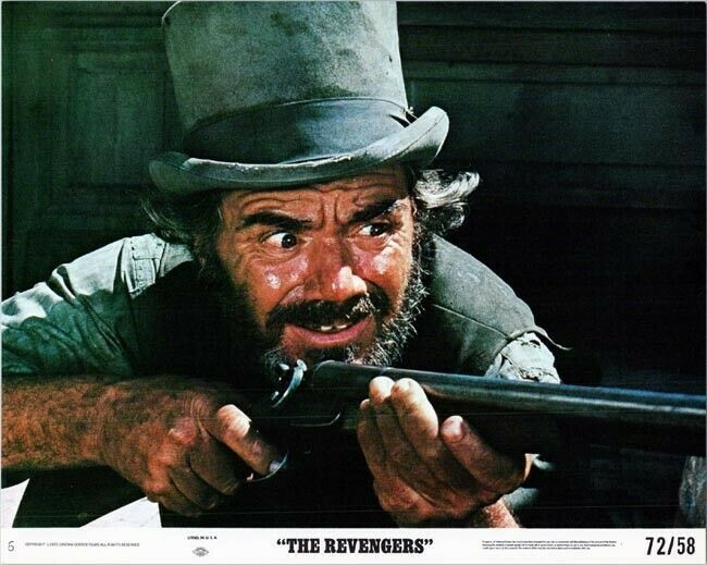 Ernest Borgnine 8x10 lobby card 1972 aiming rifle The Revengers western -  Moviemarket