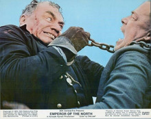 Emperor of the North 8x10 lobby Ernest Borgnine strangles Lee Marvin