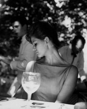 Claudia Cardinale early 1960's pose on movie set with glass of wine 8x10 photo