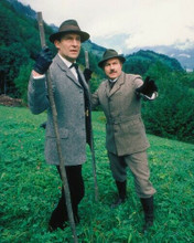 Adventures of Sherlock Holmes Jeremy Brett David Burke on hillside 8x10 photo