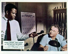 In The Heat of the Night 1967 Sidney Poitier hands phone Rod Steiger 8x10 photo