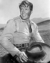 Robert Horton wears leather western shirt Flint McCullough on Wagon Train 8x10