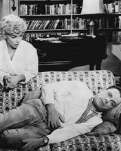 The Seven Year Itch Tom Ewell lies on couch Marilyn in bath robe 8x10 inch photo