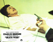 Death Wish Charles Bronson in hospital bed handed gun by Gardenia 8x10 photo