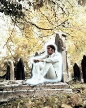 Randall and Hopkirk (Deceased) Kenneth Cope sits on Marty's grave 8x10 photo