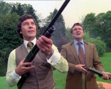 The New Avengers Gareth Hunt Patrick Macnee on country shoot 8x10 inch photo