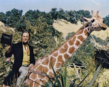 Rex Harrison rides giraffe Doctor Doolittle 8x10 inch photo