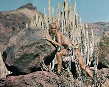 When Dinosaurs Ruled the Earth Victoria Vetri cave girl climbs rock 8x10 photo