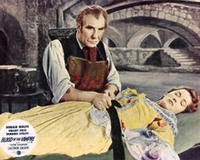 Blood of the Vampire Donald Wolfit straps Barbara Shelley to table 8x10 photo