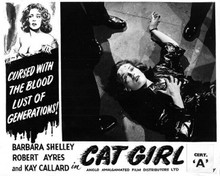 Cat Girl 8x10 inch photo Barbara Shelley lies attacked on floor