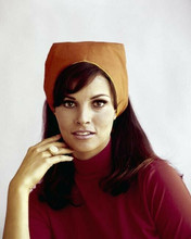 Raquel Welch circa 1967 studio portrait in red sweater scarf in hair 8x10 photo