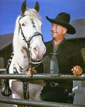 William Boyd as Hopalong Cassidy with horse Topper 8x10 inch photo