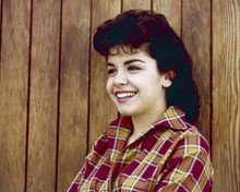 Annette Funicello smiling portrait 1960's in red checkered shirt 8x10 inch photo