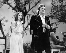 Johnny Cash June Carter Cash 1990's perform on stage together 8x10 inch photo