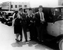 Laurel and Hardy Stan and Ollie exit car on street corner 8x10 inch photo