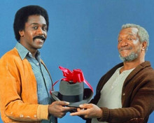 Sanford and Son redd Fox & Demond Wilson hold Fred's hat 8x10 inch photo