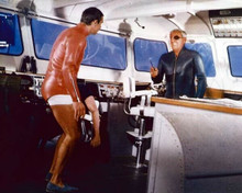 Thunderball Bond Sean Connery confronts Largo Adolfo Celi on boat 8x10 photo