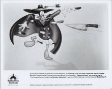 Darkwing Duck from St. Canard dodges knives original 1991 8x10 photo Daffy Duck