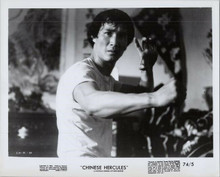Chinese Hercules original 1974 8x10 photo Michael Chan in Kung Fu stance