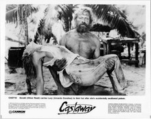 Castaway original 8x10 photo 1987 Oliver Reed carries Aamanda Donohoe