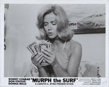 Donna Mills original 1975 8x10 photo Murph The Surf holding cash