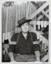 Forrest Tucker sits by washing line as Rourke number original 8x10 photo F Troop