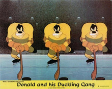 Donald and his Duckling Gang original 8x10 lobby card ice hockey scene