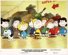 Bon Voyage Charlie Brown original 8x10 inch lobby card Peanuts gang line-up