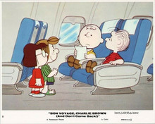 Bon Voyage Charlie Brown 1980 original 8x10 inch lobby card Peanuts on plane