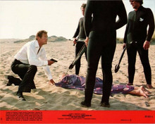 For Your Eyes Only original 8x10 inch lobby card Roger Moore on beach