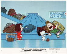 Bon Voyage Charlie Brown original 8x10 inch lobby card Snoopy at baggage claim
