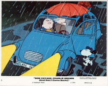 Bon Voyage Charlie Brown original 8x10 inch lobby card Snoopy Charlie in car