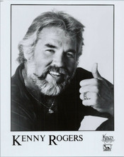 Kenny Rogers original 8x10 promotional photo doing thumbs up