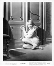 Joey Heatherton original 8x10 photo 1972 leggy pose sitting by door Bluebeard