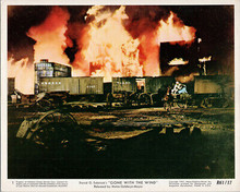 Gone With The Wind original re-release 1961 8x10 lobby card burning building