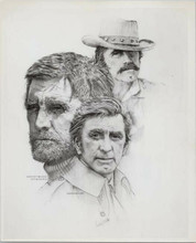 Kirk Douglas original 1970's 8x10 photo A Gunfight Catch Me A Spy Light at Edge